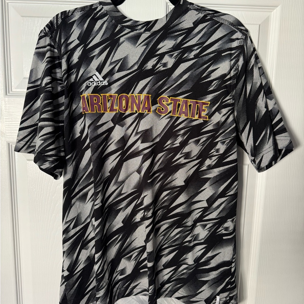 Adidas Arizona State Men's Black and Gray Patterned Jersey